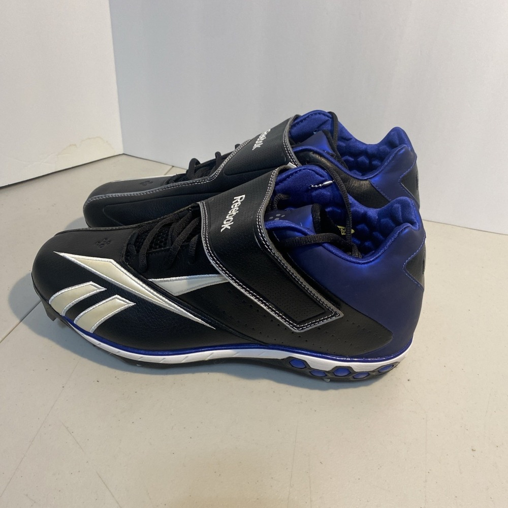 New Reebok Cleats RB809-KTS  Size 16 Reebok Baseball Cleats 18-269447 Black - Picture 5 of 10